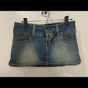 Denim skirt hip hugger